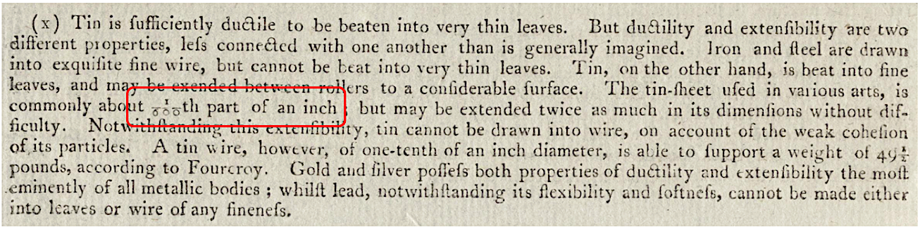 Footnote from the Encyclopaedia Britannica, 1797